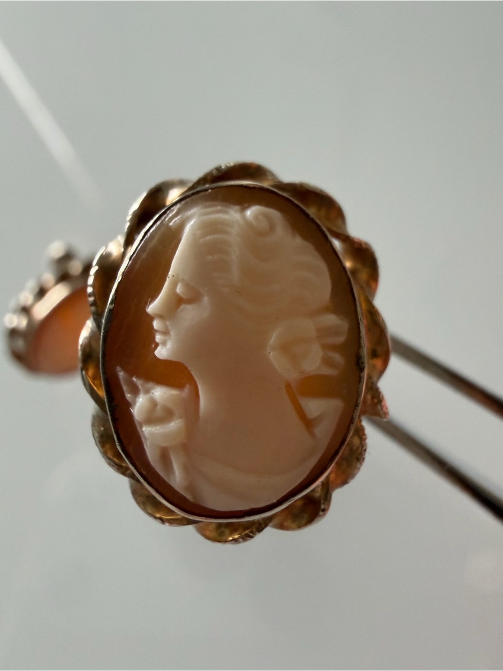 Vintage Shell Cameo Earrings - Picture 12 of 16